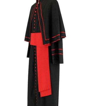 Noleggio costume o abito uomo da Vescovo in nero e rosso ###