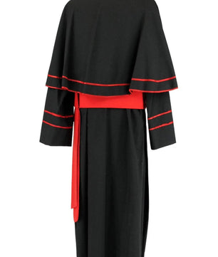 Noleggio costume o abito uomo da Vescovo in nero e rosso ###