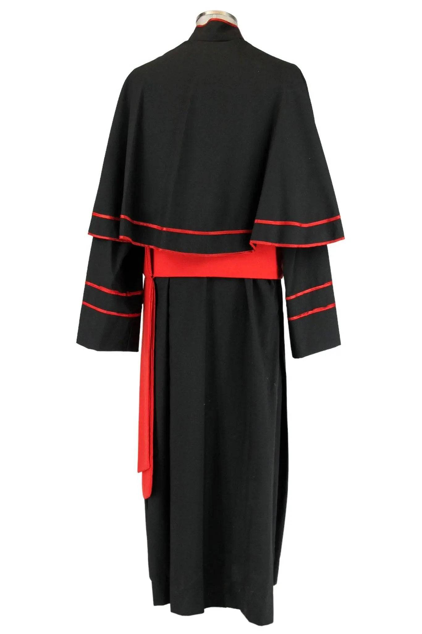 Noleggio costume o abito uomo da Vescovo in nero e rosso ###