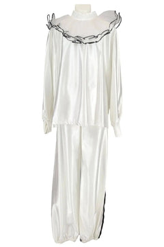 Noleggio costume unisex da pierrot bianco - carnevale