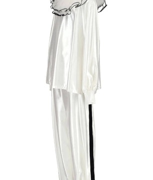 Noleggio costume unisex da pierrot bianco - carnevale