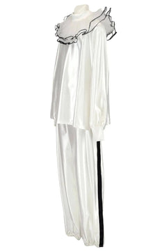 Noleggio costume unisex da pierrot bianco - carnevale