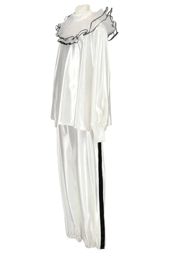 Noleggio costume unisex da pierrot bianco - carnevale