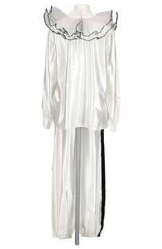 Noleggio costume unisex da pierrot bianco - carnevale