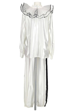 Noleggio costume unisex da pierrot bianco - carnevale