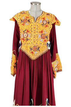 noleggio-abito-unisex-vintage-pashtun-kochi-bordeaux-oro_4