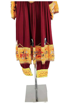 noleggio-abito-unisex-vintage-pashtun-kochi-bordeaux-oro_5