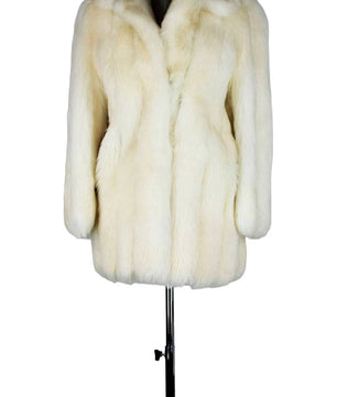 Noleggio giacca donna in pelliccia bianca