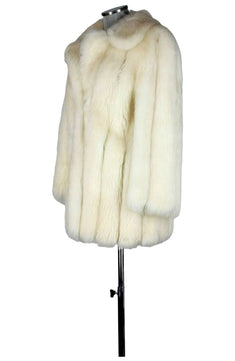 Noleggio giacca donna in pelliccia bianca