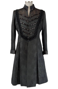 Noleggio Giacca Uomo Principe in Damasco Nero - Eleganza per Danza e Carnevale