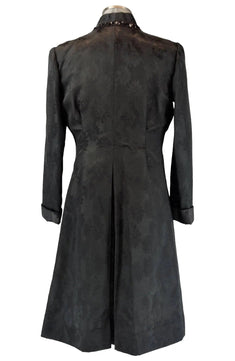 Noleggio Giacca Uomo Principe in Damasco Nero - Eleganza per Danza e Carnevale