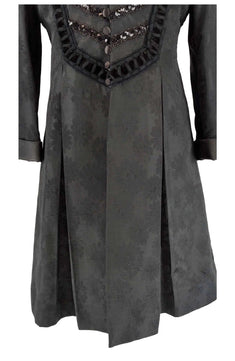 Noleggio Giacca Uomo Principe in Damasco Nero - Eleganza per Danza e Carnevale