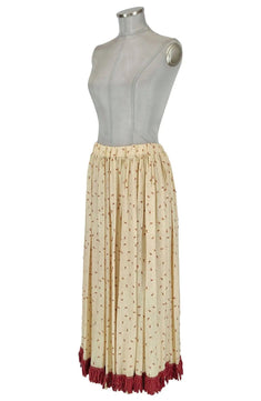 Noleggio gonna lunga donna con frangia vintage