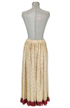 Noleggio gonna lunga donna con frangia vintage