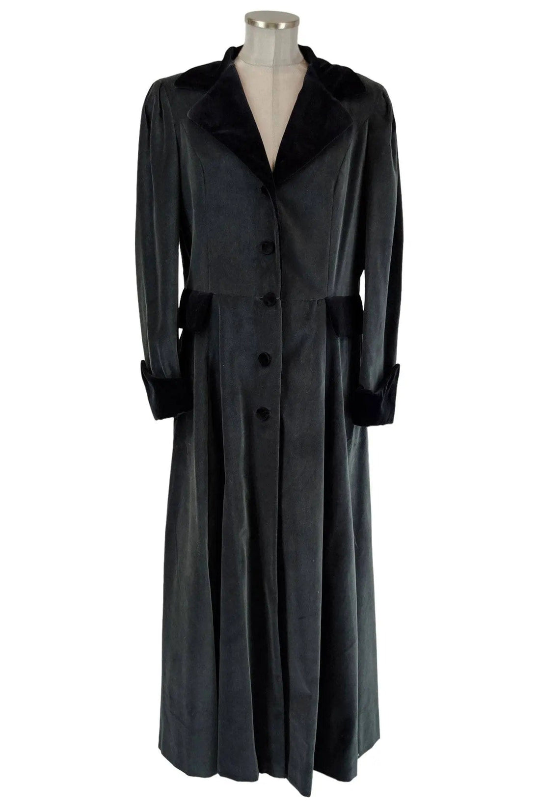 Noleggio lungo cappotto donna in velluto di fine &