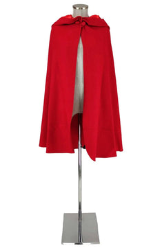 Noleggio mantello uomo donna rosso corto con cappuccio - carnevale