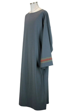 Noleggio tunica azzurra unisex con maniche decorate-rievocazioni ###