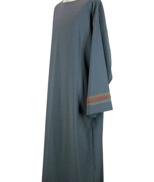 Noleggio tunica azzurra unisex con maniche decorate-rievocazioni ###