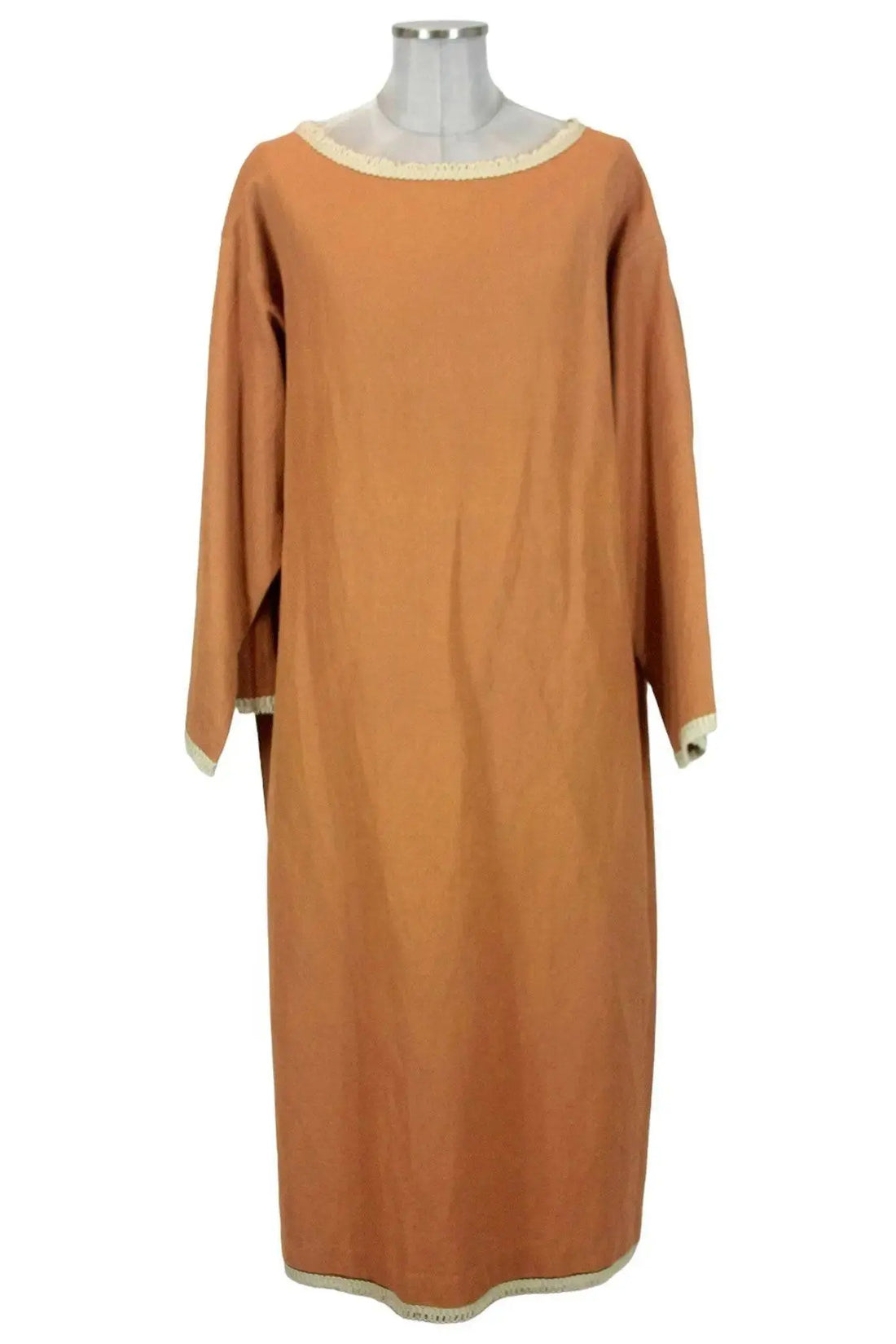 Noleggio tunica storica unisex topazio con bordure oro, vista frontale