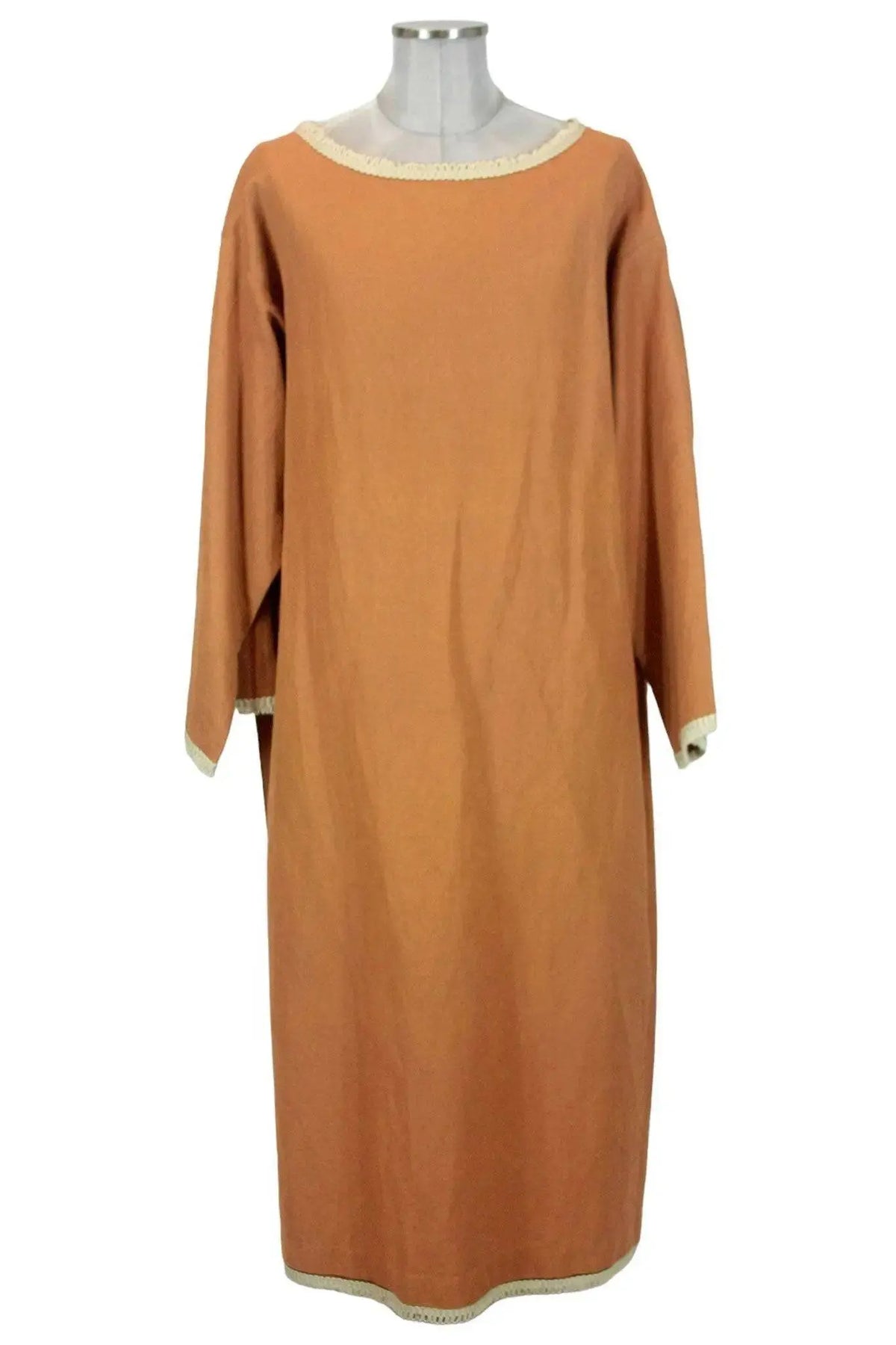 Noleggio tunica storica unisex topazio con bordure oro, vista frontale
