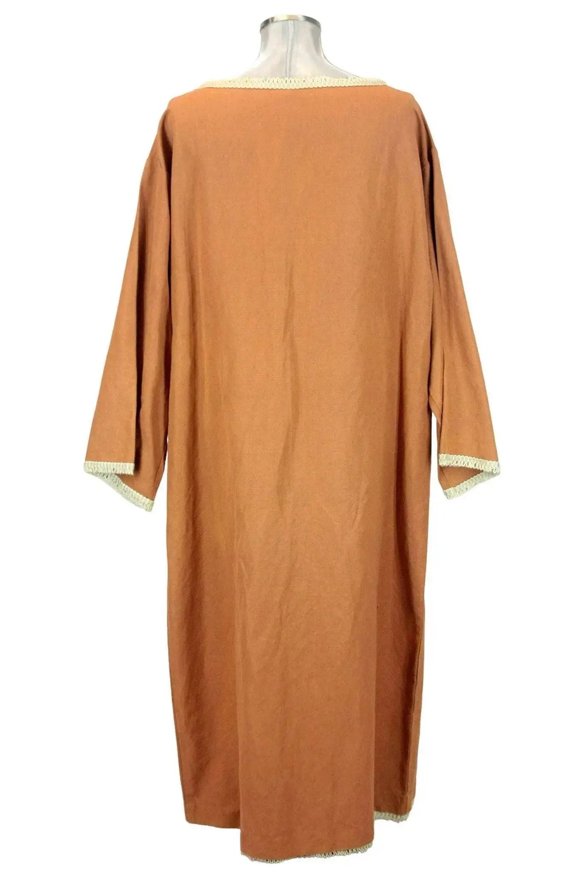 Noleggio tunica storica unisex topazio con bordure oro, vista posteriore