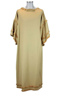 Noleggio tunica unisex a frange dorate a manica tre quarti ###