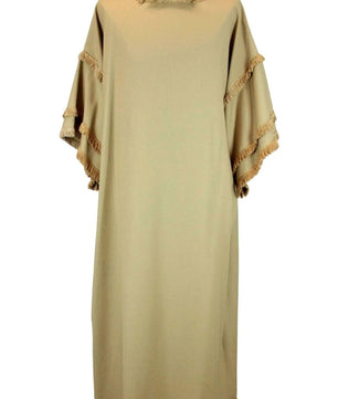 Noleggio tunica unisex a frange dorate a manica tre quarti ###