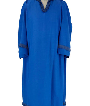 Noleggio tunica unisex azzurra con frange - rievocazioni ###