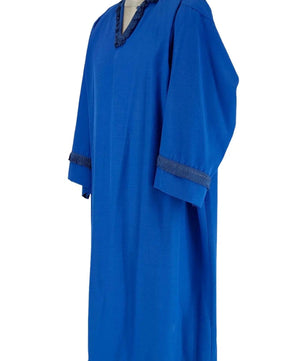 Noleggio tunica unisex azzurra con frange - rievocazioni ###