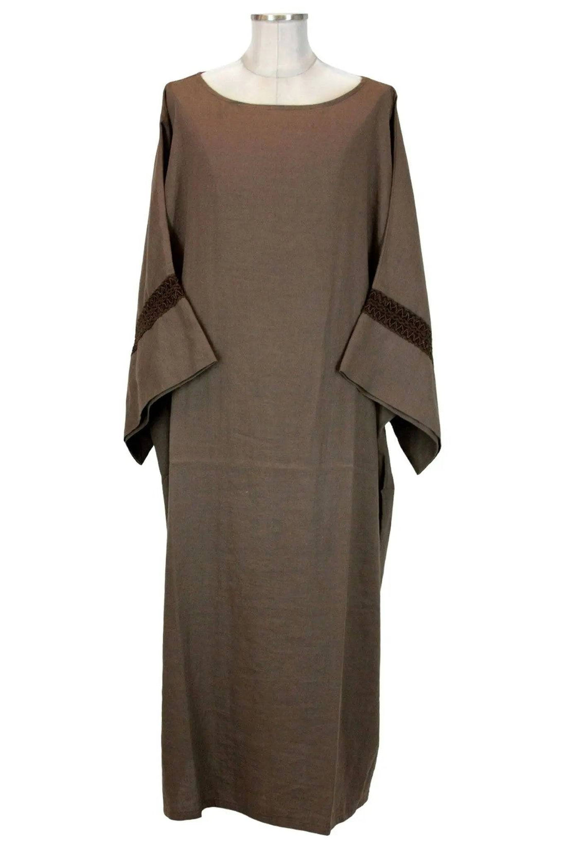 Noleggio tunica unisex marrone con passamaneria - rievocazioni 
