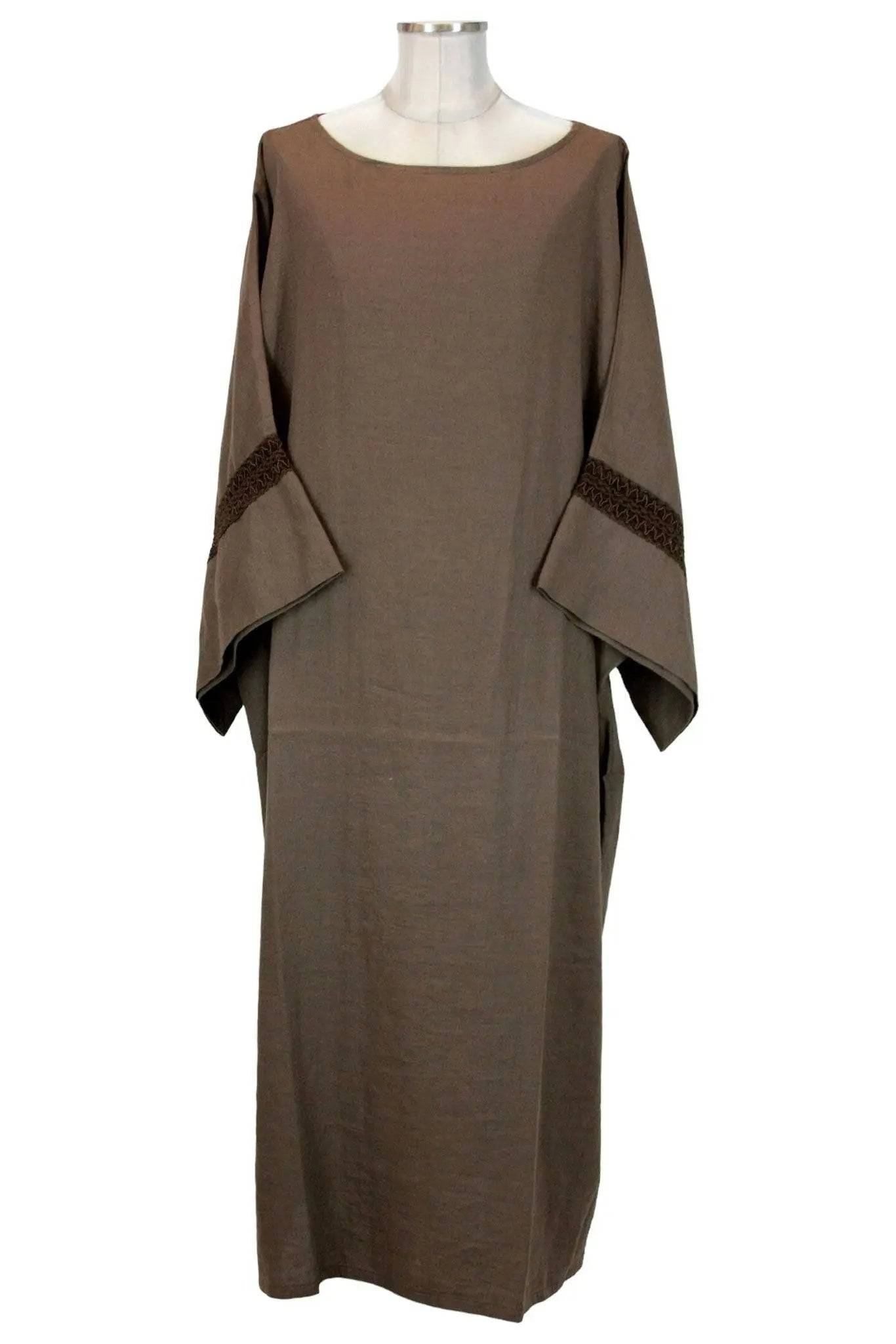 Noleggio tunica unisex marrone con passamaneria - rievocazioni ###