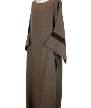 Noleggio tunica unisex marrone con passamaneria - rievocazioni ###