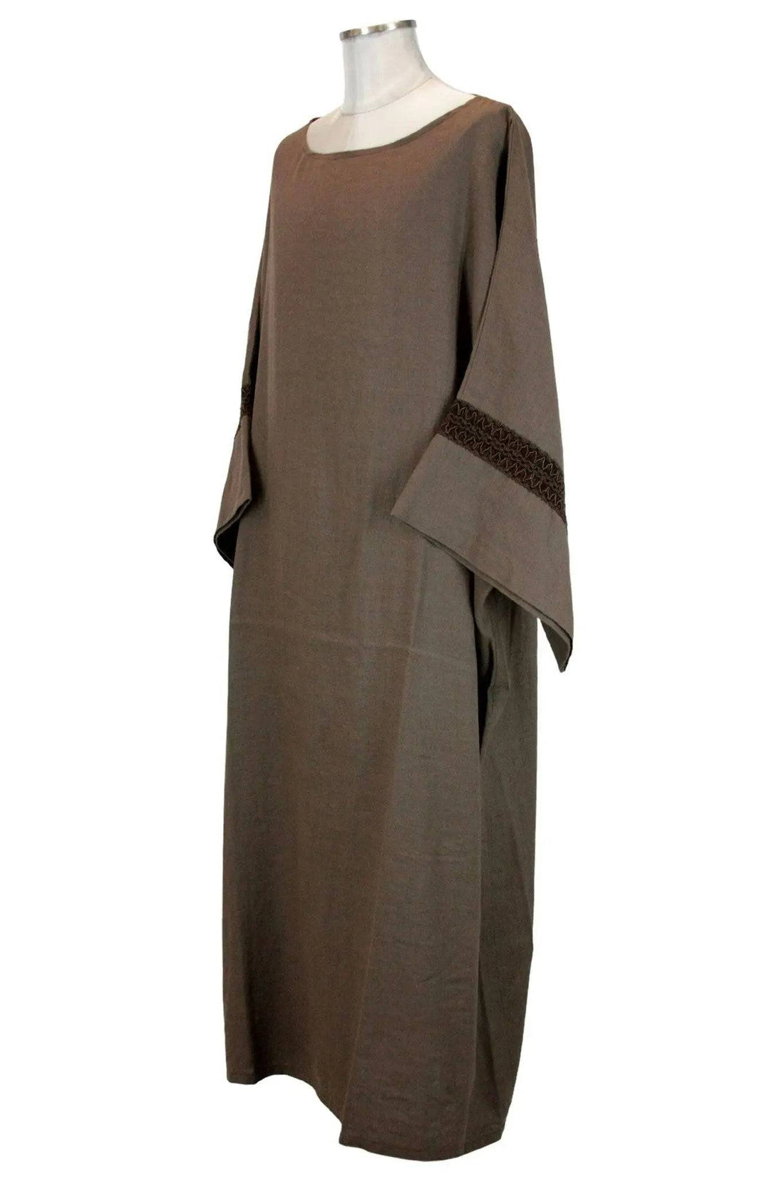 Noleggio tunica unisex marrone con passamaneria - rievocazioni 
