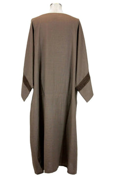 Noleggio tunica unisex marrone con passamaneria - rievocazioni ###