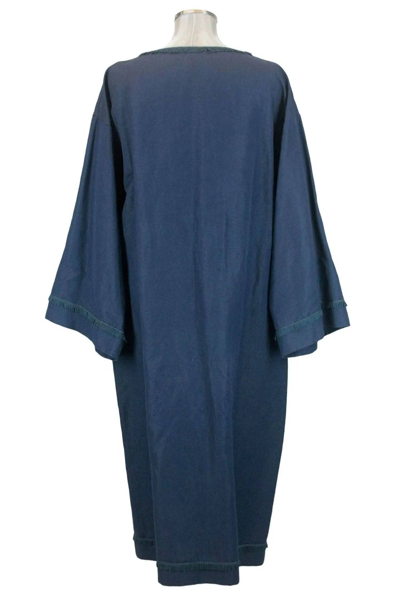 Noleggio Tunica blu unisex con frange - rievocazioni ###