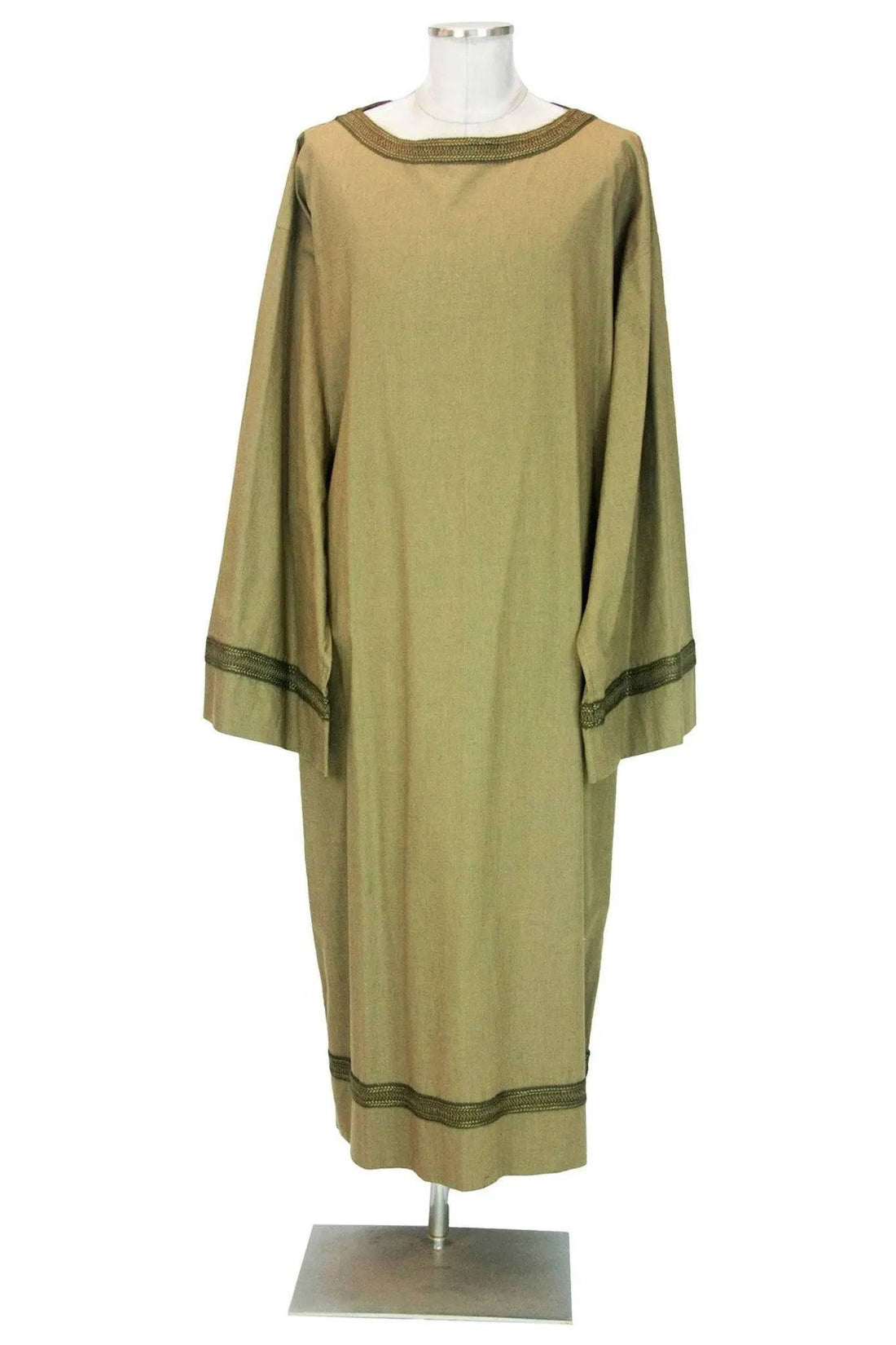 Noleggio Tunica lunga unisex a bordure verdi Medioevo-rievocazioni 