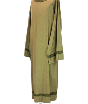Noleggio Tunica lunga unisex a bordure verdi Medioevo-rievocazioni ###