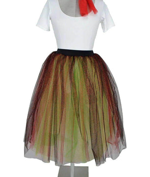 Noleggio abito donna gonna tulle multicolor e foulard - danza