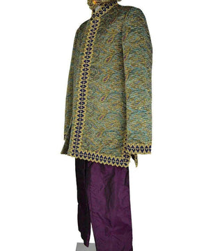Noleggio costume folkloristico uomo con turbante dorato-orientale
