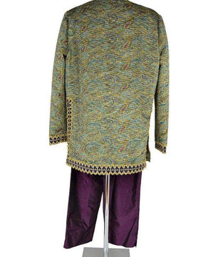Noleggio costume folkloristico uomo con turbante dorato-orientale