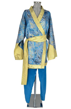 Noleggio Kimono unisex Tradizionale Blu Oro Mulan - orientale