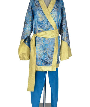 Noleggio Kimono unisex Tradizionale Blu Oro Mulan - orientale