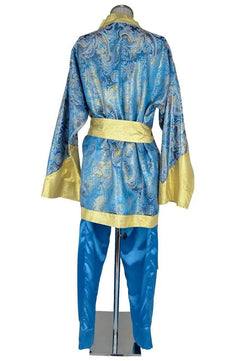 Noleggio Kimono unisex Tradizionale Blu Oro Mulan - orientale