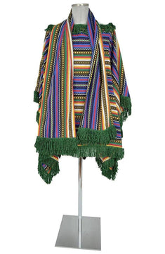Poncho uomo in stile sudamericano o africano - carnevale