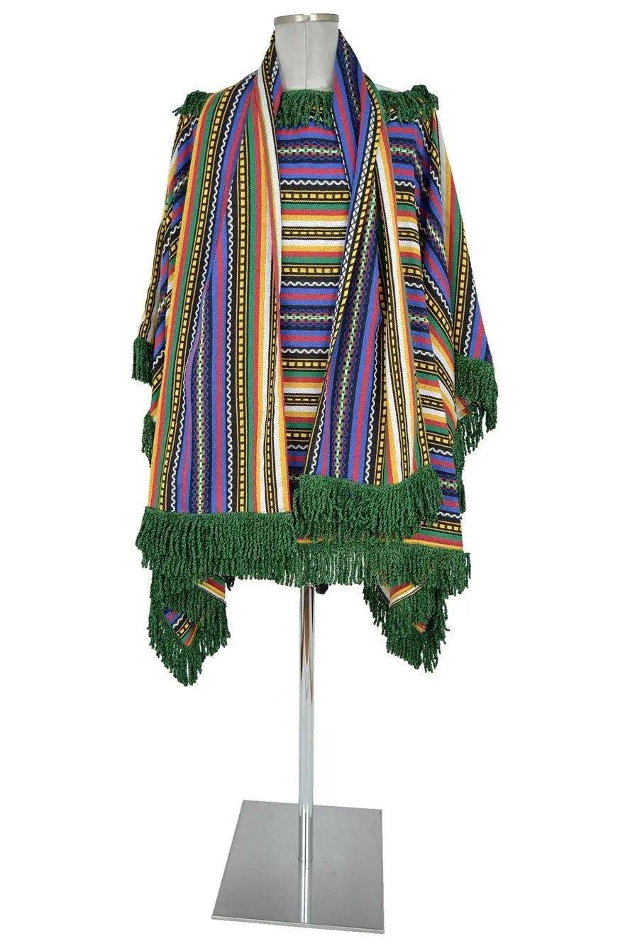 Poncho uomo in stile sudamericano o africano - carnevale